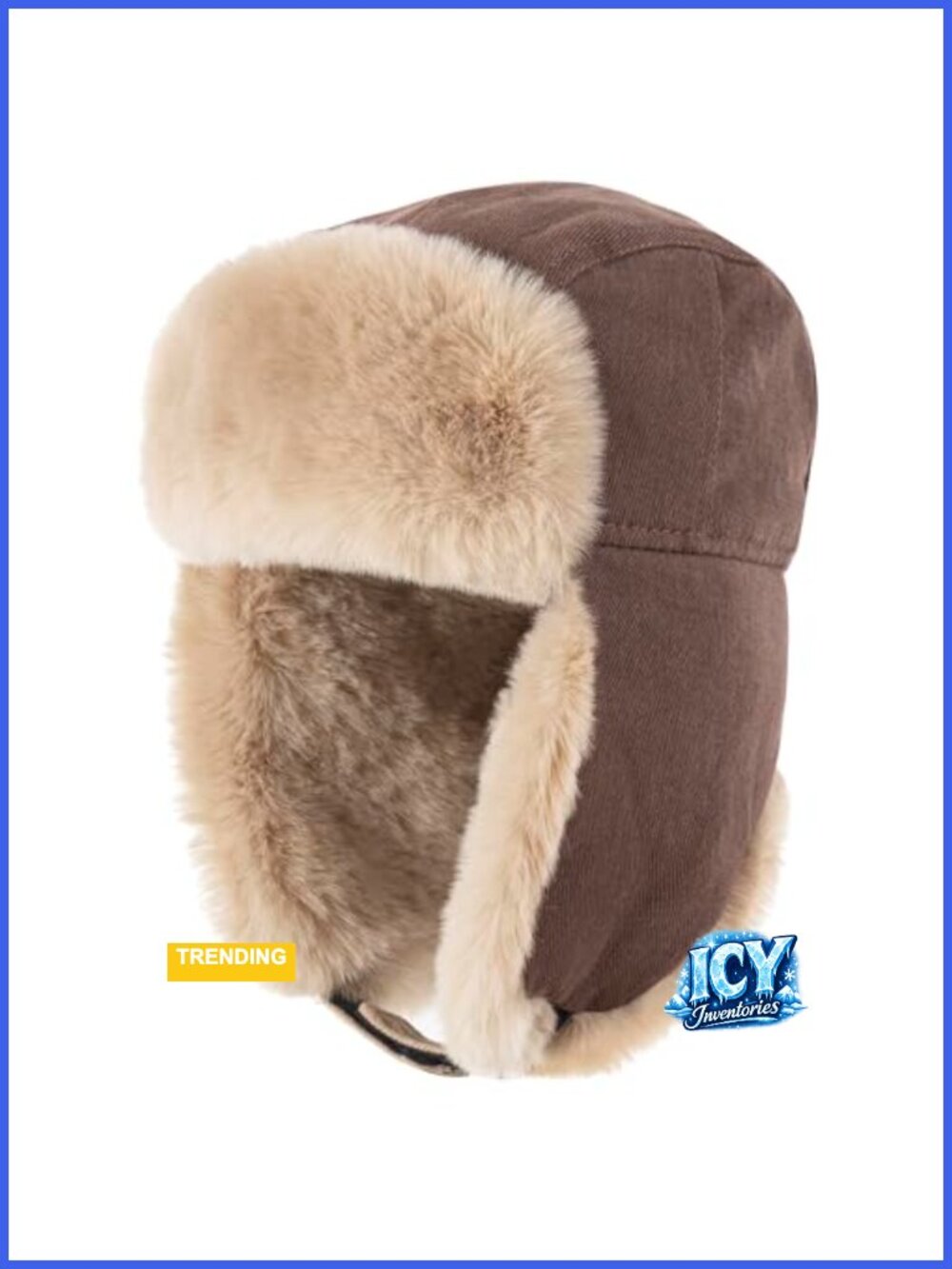 Faux Fur Trapper Hat Windproof Winter Trooper with Earflaps